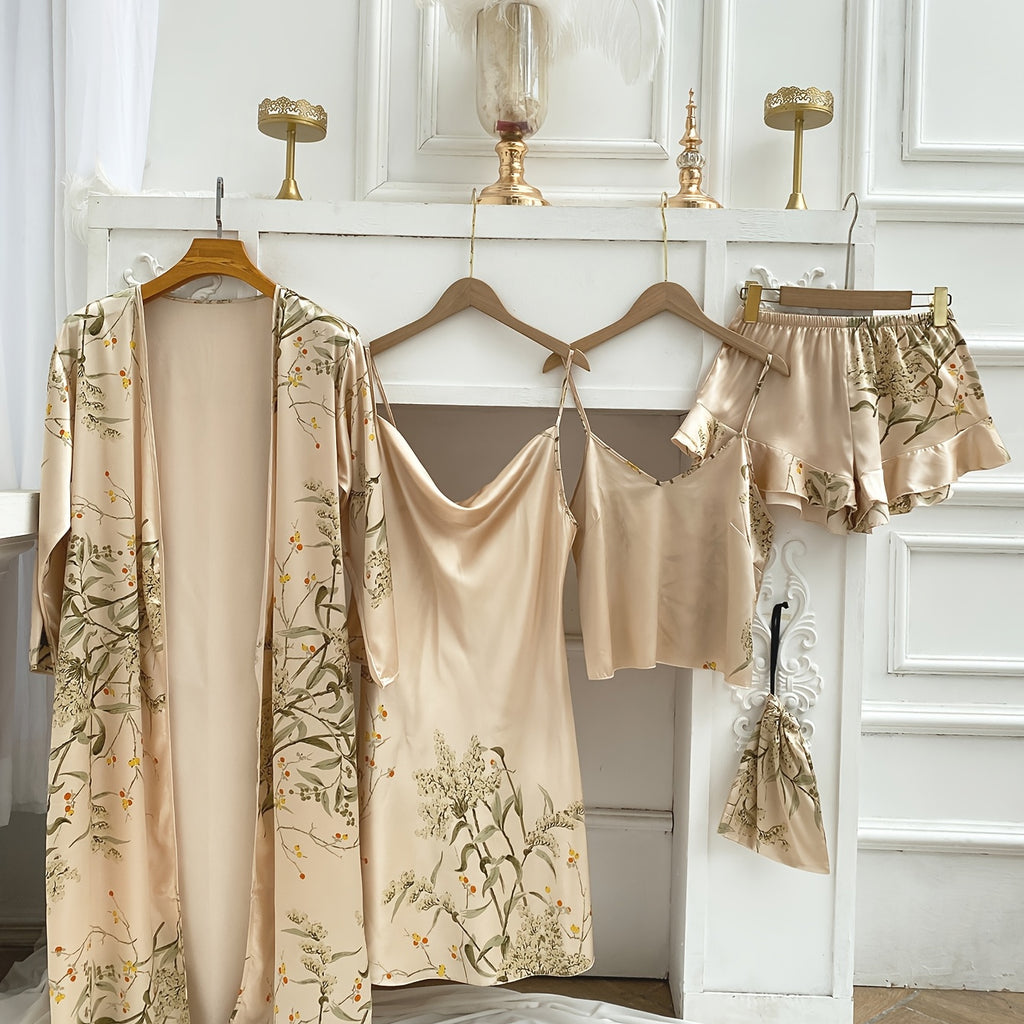Premium Silk Nightwear & Sleep Essentials Set – 7-Piece Luxury Collection