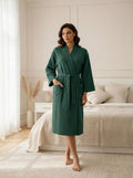 Premium Waffle Weave Bathrobe – Lightweight Luxury Spa Robe