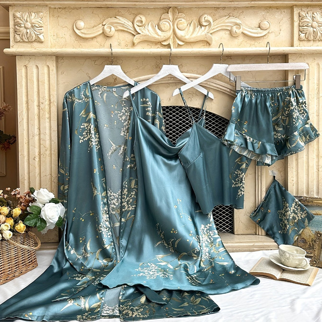 Premium Silk Nightwear & Sleep Essentials Set – 7-Piece Luxury Collection