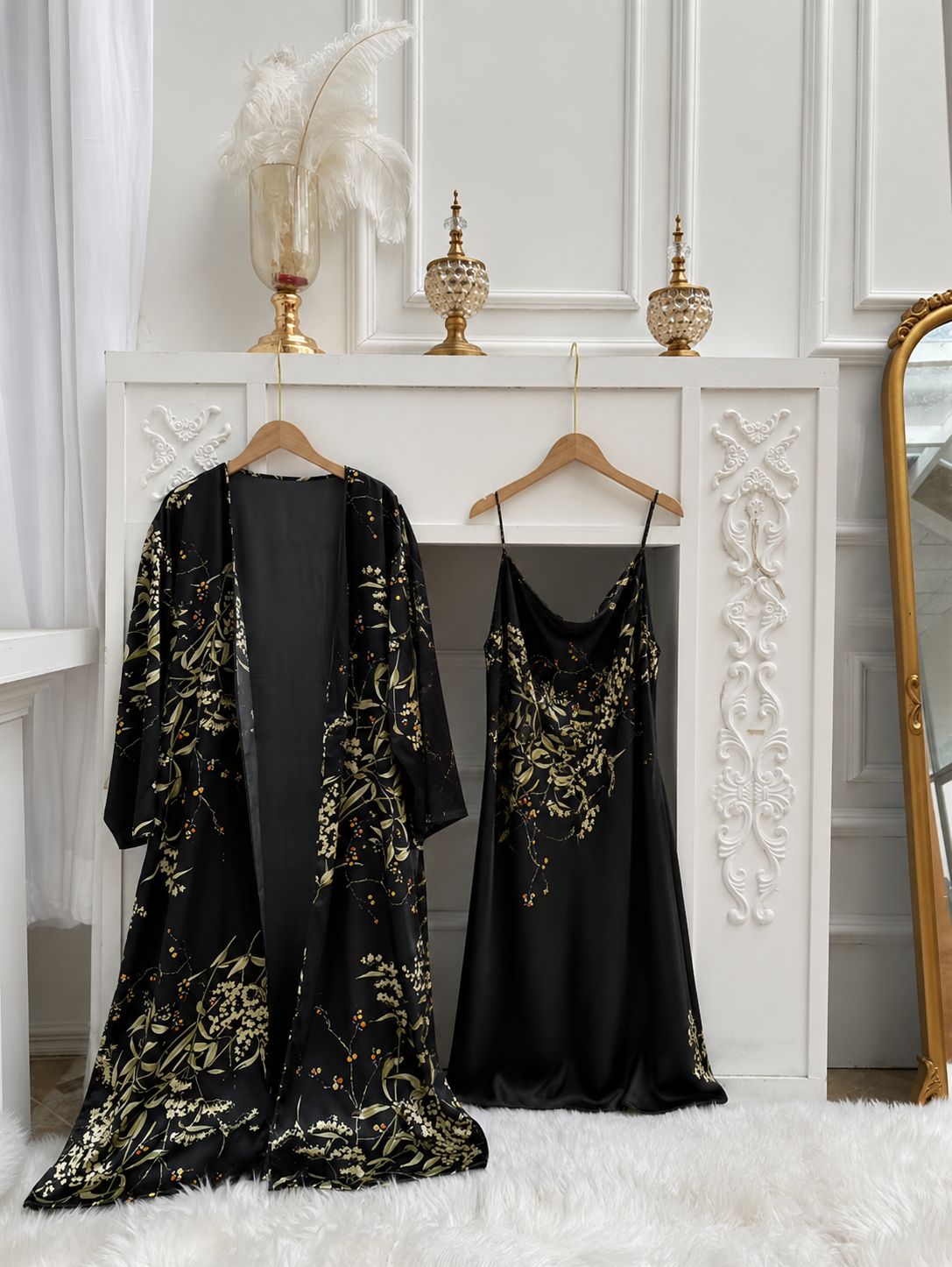 Premium Silk Nightwear & Sleep Essentials Set – 5-Piece Luxury Collection