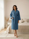 Premium Waffle Weave Bathrobe – Lightweight Luxury Spa Robe