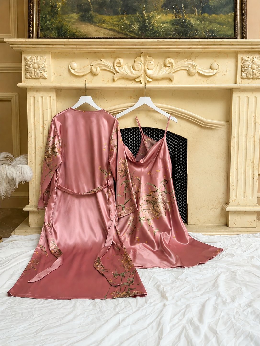 Premium Silk Nightwear & Sleep Essentials Set – 5-Piece Luxury Collection