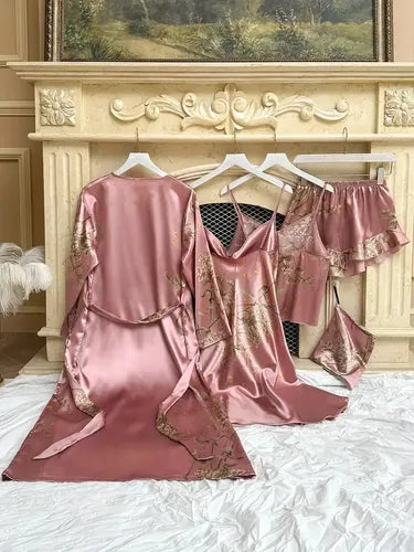 Premium Silk Nightwear & Sleep Essentials Set – 7-Piece Luxury Collection