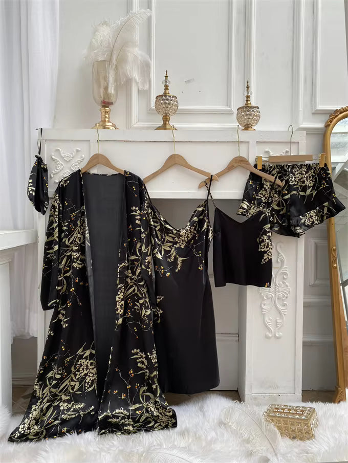 Premium Silk Nightwear & Sleep Essentials Set – 7-Piece Luxury Collection