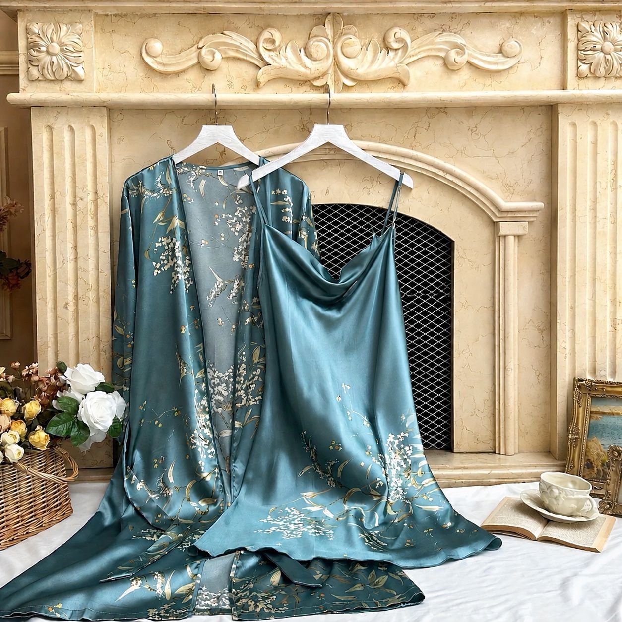 Premium Silk Nightwear & Sleep Essentials Set – 5-Piece Luxury Collection
