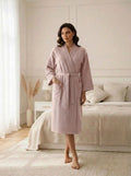 Premium Waffle Weave Bathrobe – Lightweight Luxury Spa Robe