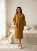 Premium Waffle Weave Bathrobe – Lightweight Luxury Spa Robe