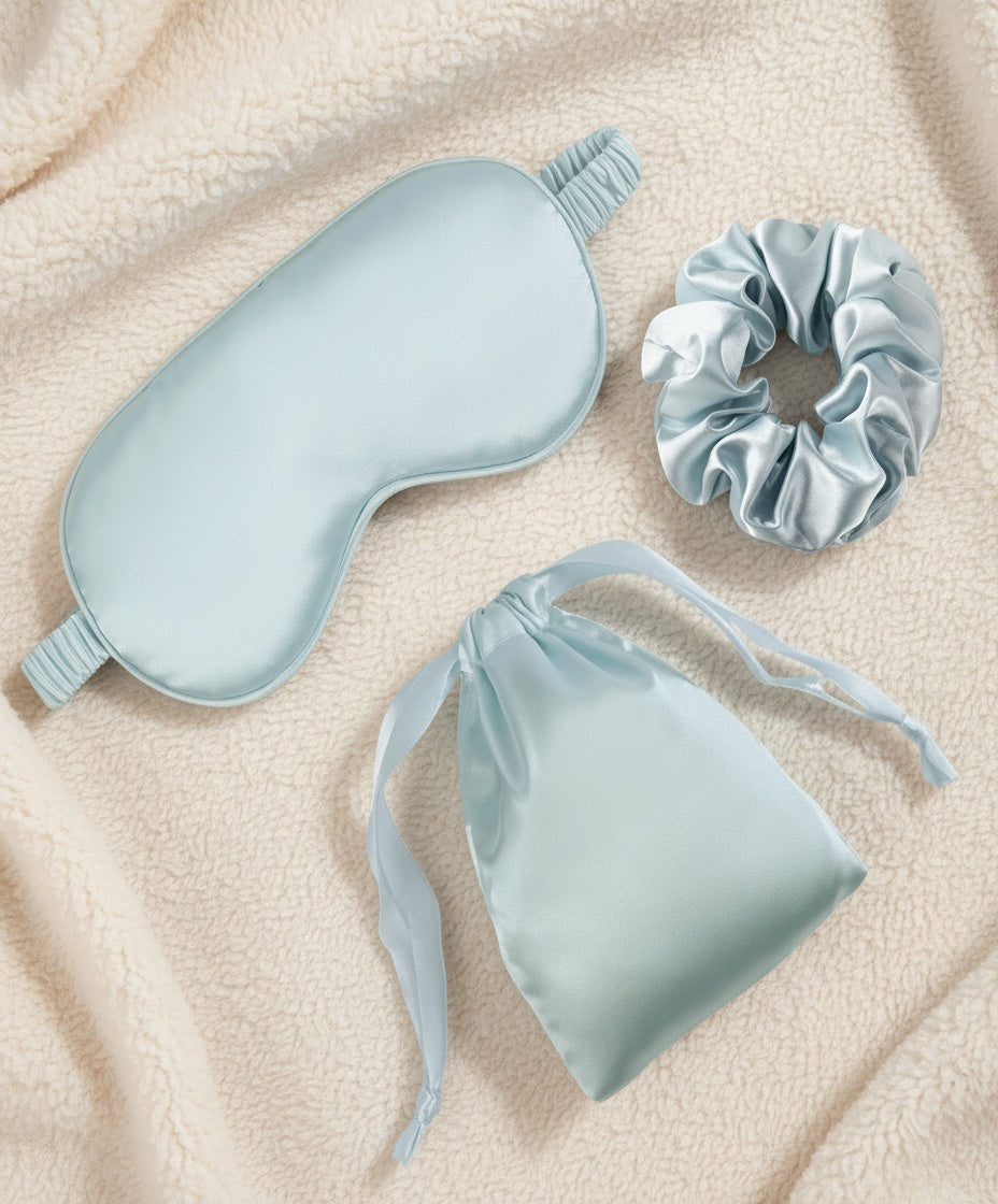 Premium Silk Satin Nightwear Robe & Luxury Sleep Care Set