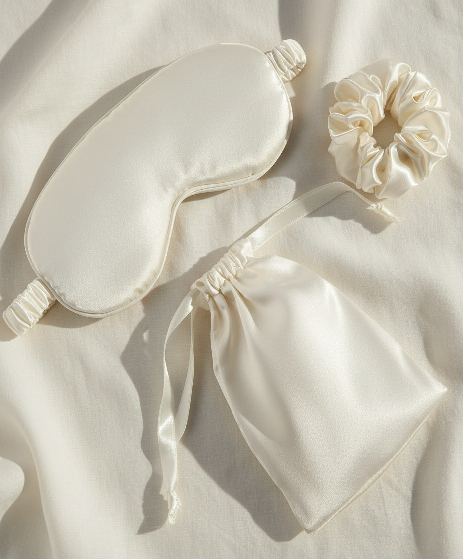 Premium Silk Satin Nightwear Robe & Luxury Sleep Care Set