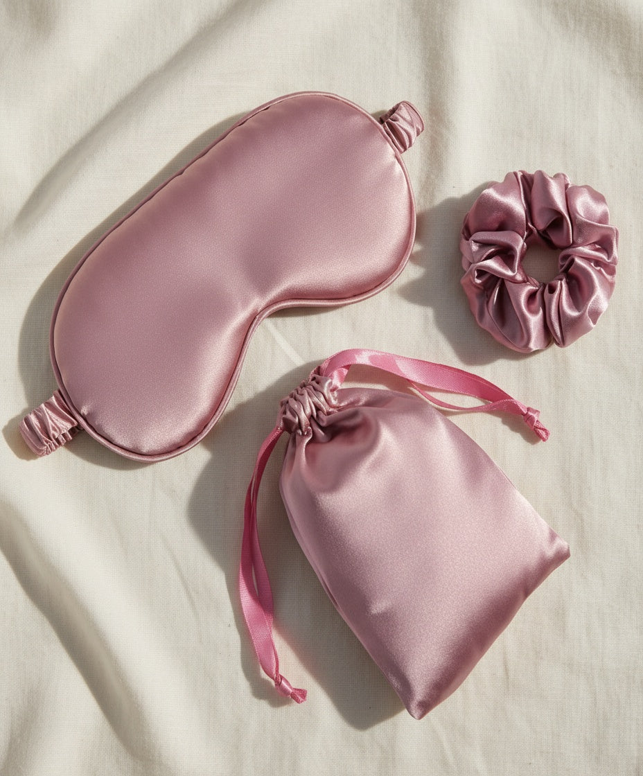 Premium Silk Satin Nightwear Robe & Luxury Sleep Care Set