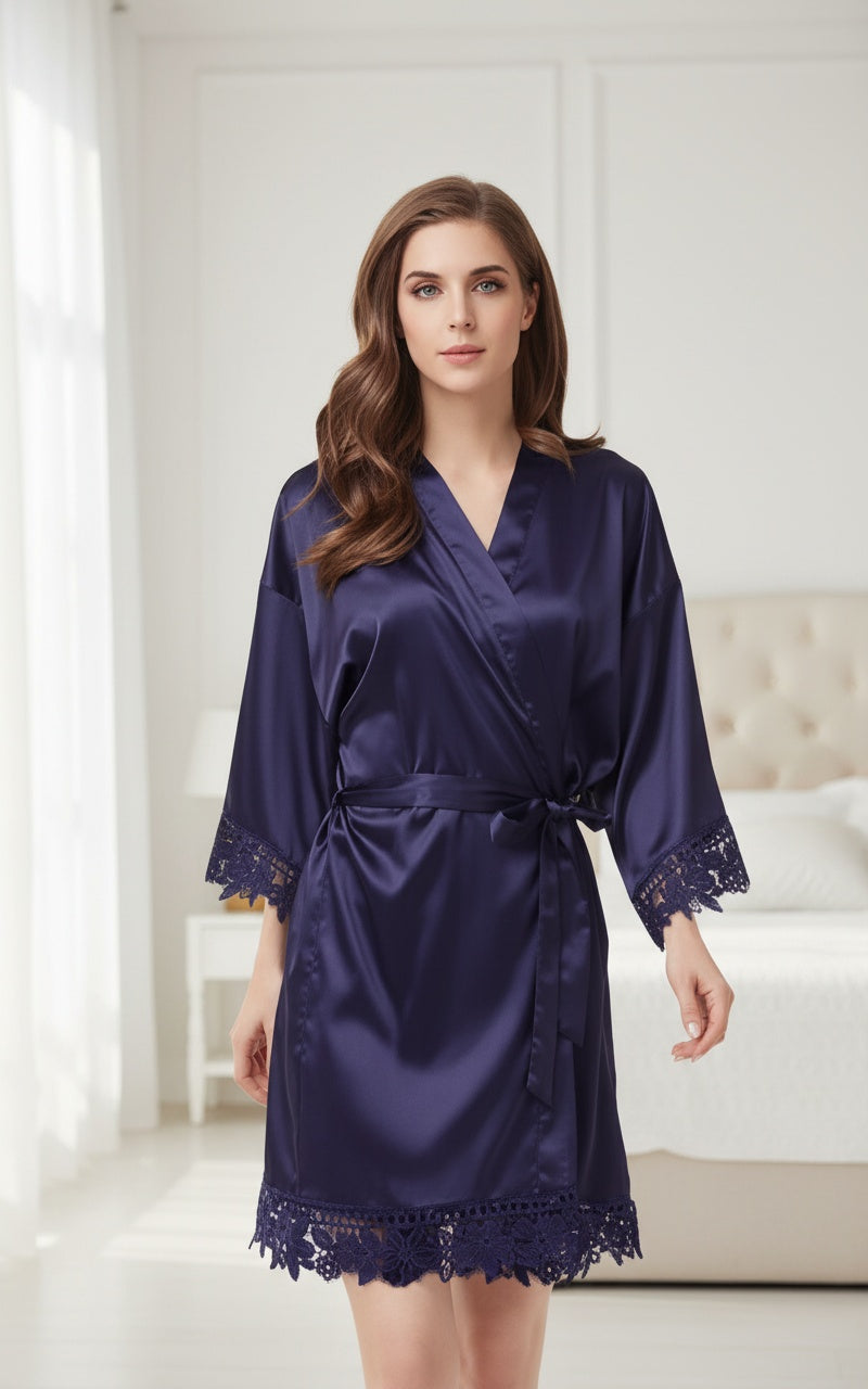 Premium Silk Satin Nightwear Robe & Luxury Sleep Care Set