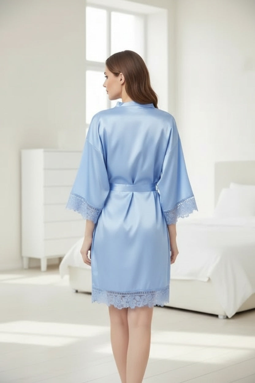 Premium Silk Satin Nightwear Robe & Luxury Sleep Care Set