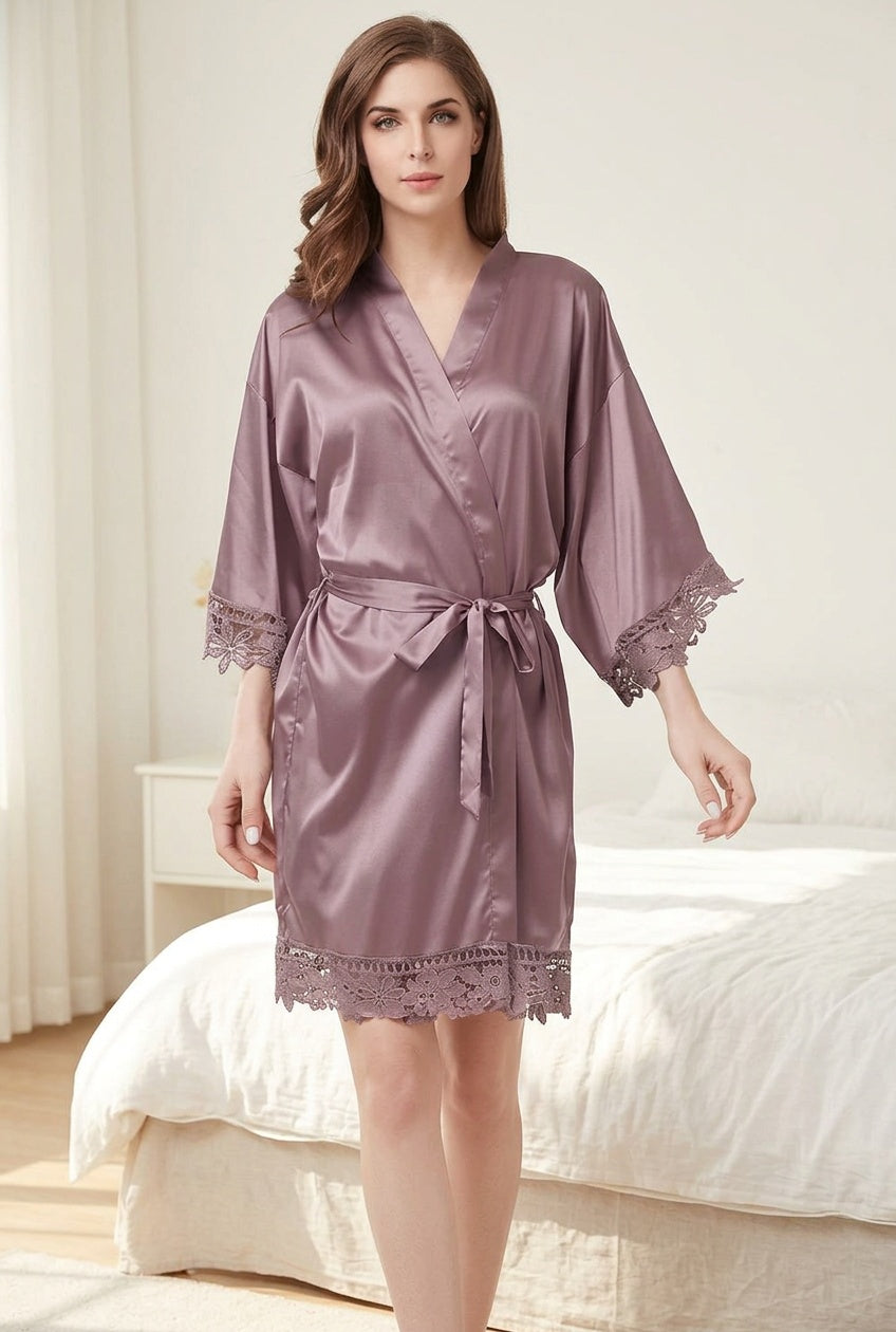 Premium Silk Satin Nightwear Robe & Luxury Sleep Care Set
