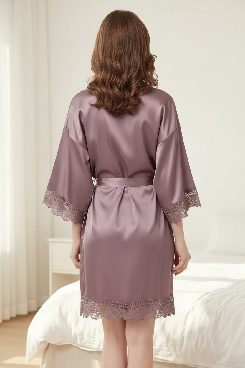 Premium Silk Satin Nightwear Robe & Luxury Sleep Care Set