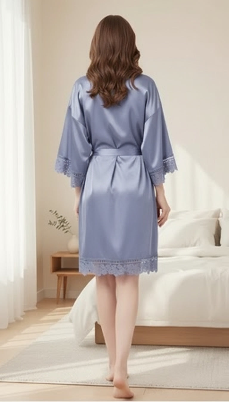 Premium Silk Satin Nightwear Robe & Luxury Sleep Care Set