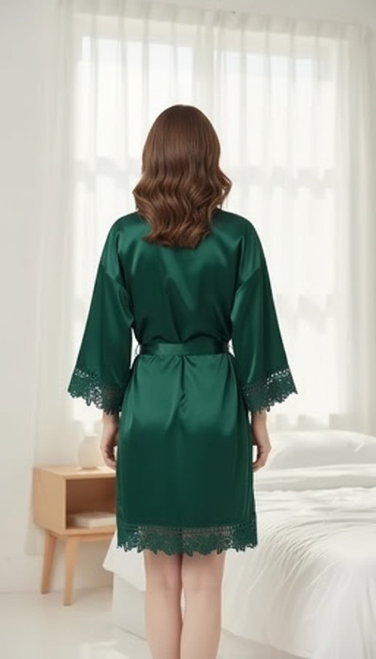Premium Silk Satin Nightwear Robe & Luxury Sleep Care Set