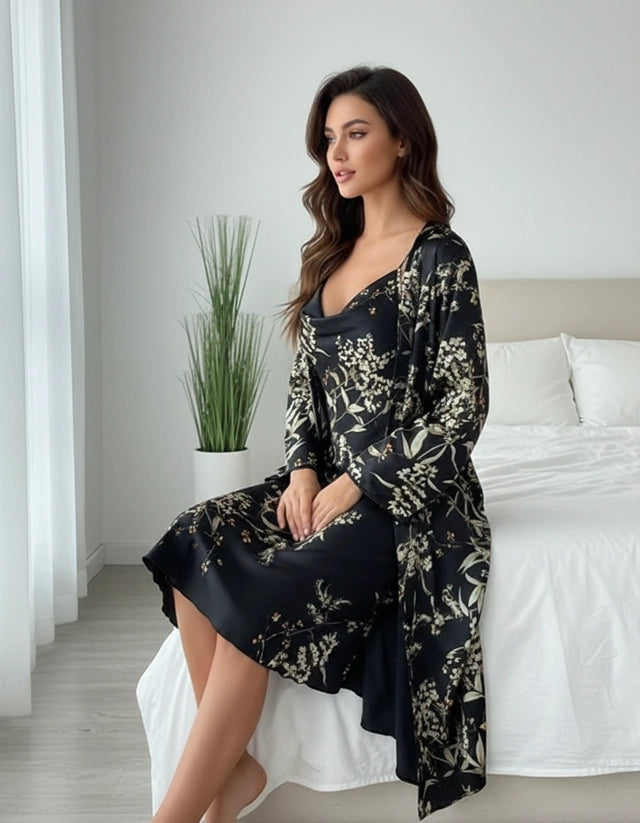Premium Silk Nightwear & Sleep Essentials Set – 7-Piece Luxury Collection